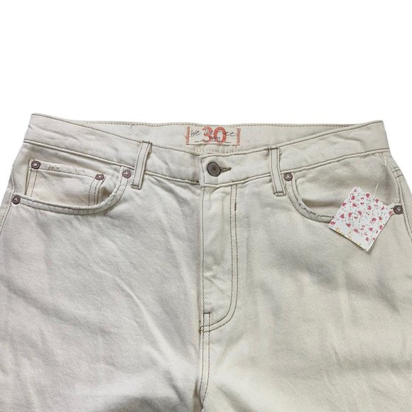 We The Free Free People Womens Laurel Canyon Flare Jeans Ivory High Rise 30 New - Picture 3 of 12